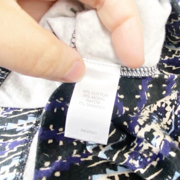 2/$30 J. Jill Medium Petite Womens Purple Blue Ikat Print Stretch Pencil Skirt - Picture 8 of 9